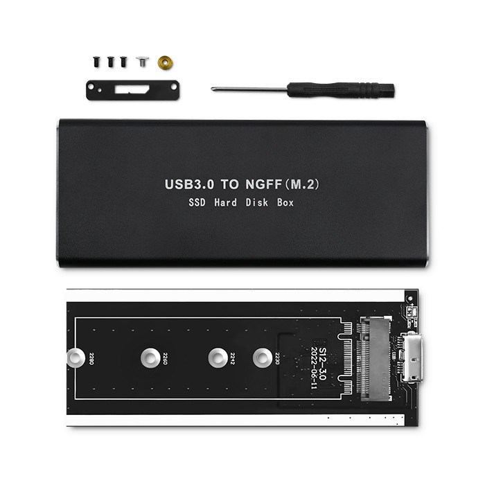 Qoltec 51854 Hard drive Enclosure M.2 SATA SSD NGFF | USB 3.0-4