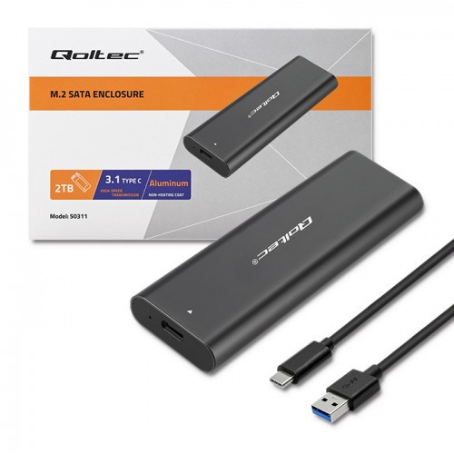 SSD kućište QOLTEC 50312 M.2 crno-0