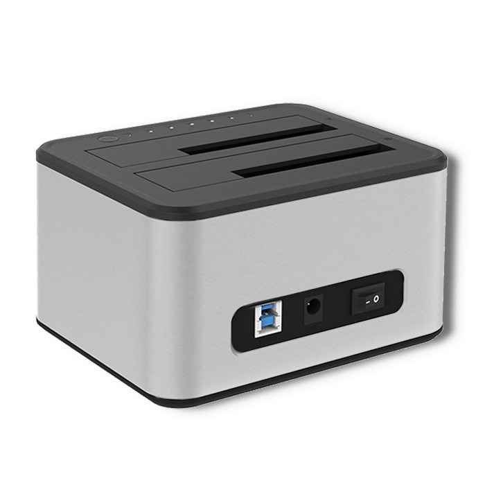 Docking station QOLTEC 5316 2x HDD / SSD 2.5"/3.5" SATA USB 3.0 Clonning-6