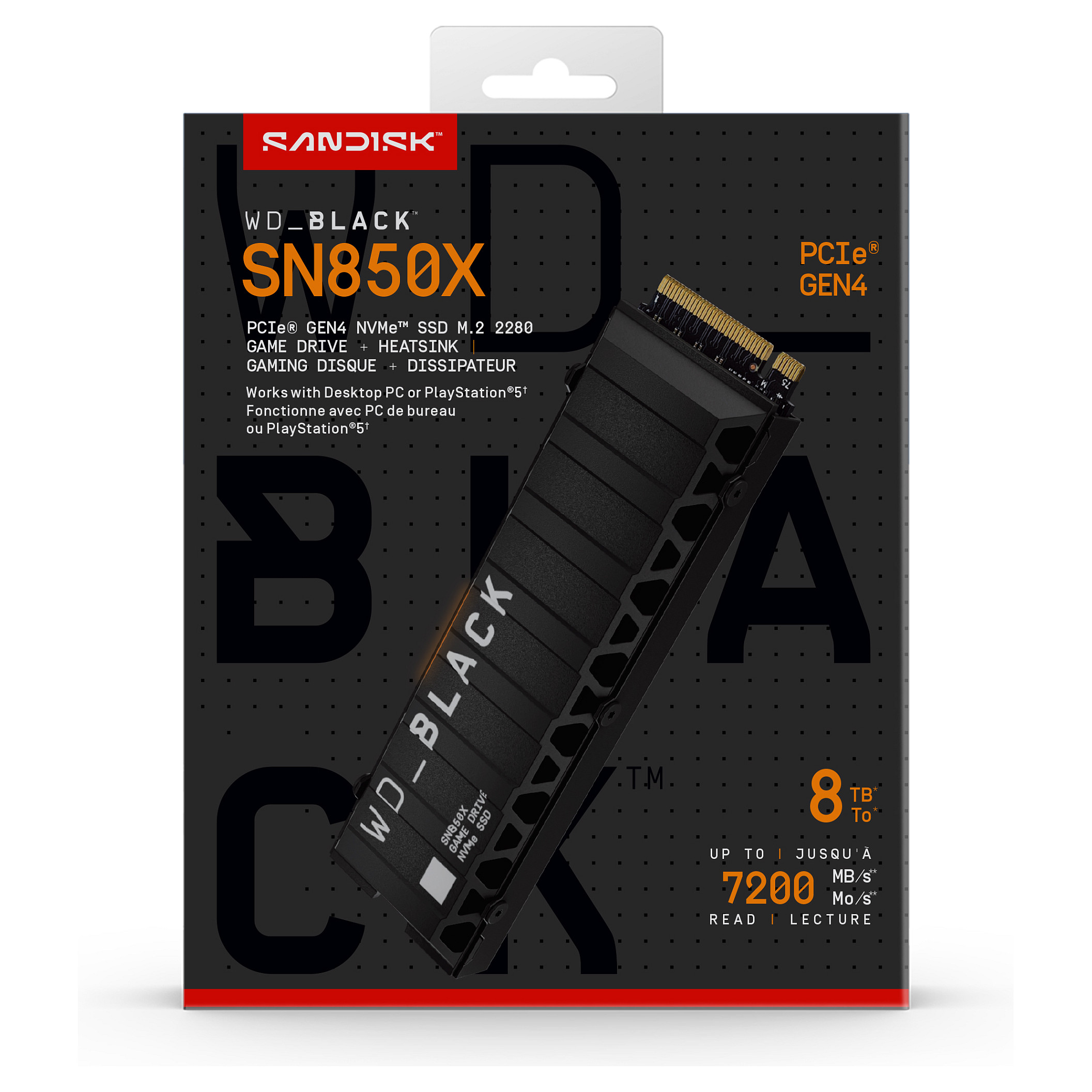 SSD WESTERN DIGITAL Black WDS800T2XHE 8 TB M.2 PCI Express 4.0 NVMe-5