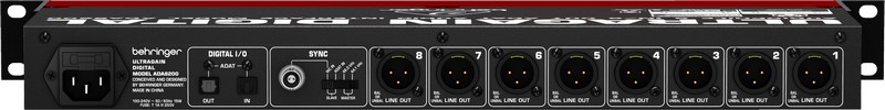 Audio konverter BEHRINGER ADA8200 (8 kanala, 10 - 24000 Hz)-4