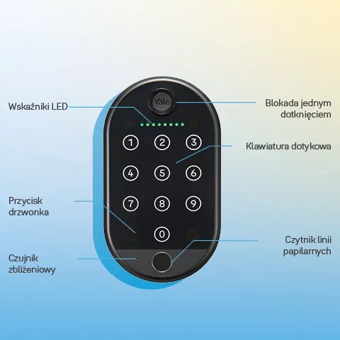 Tipkovnica Yale 05/303000/BL Smart Keypad 2 - s čitačem otiska prsta, crna boja-4