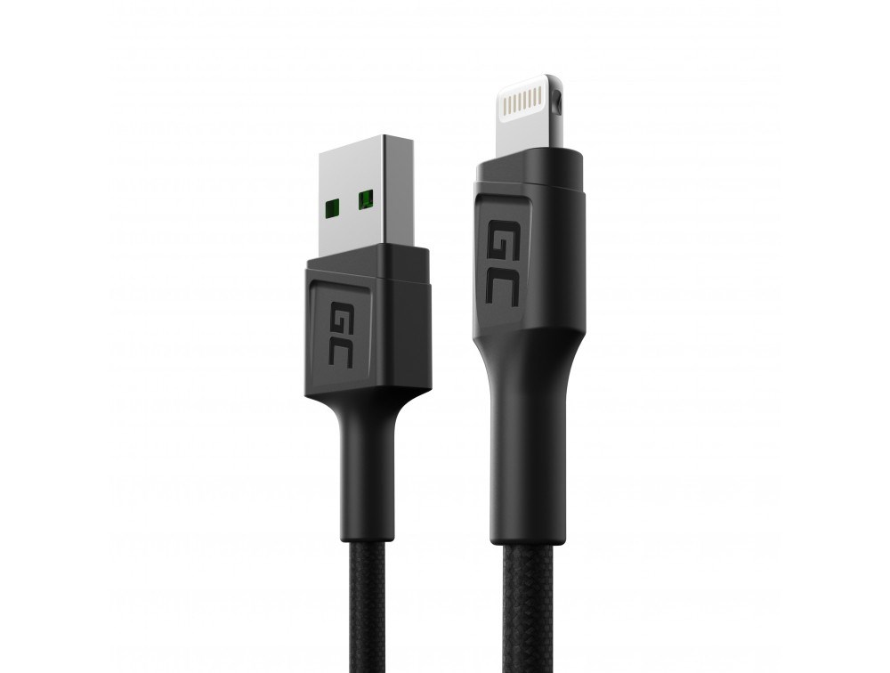 Kabel Green Cell KABGC24 (Lightning, USB A, 0.3 m, crna boja)-0