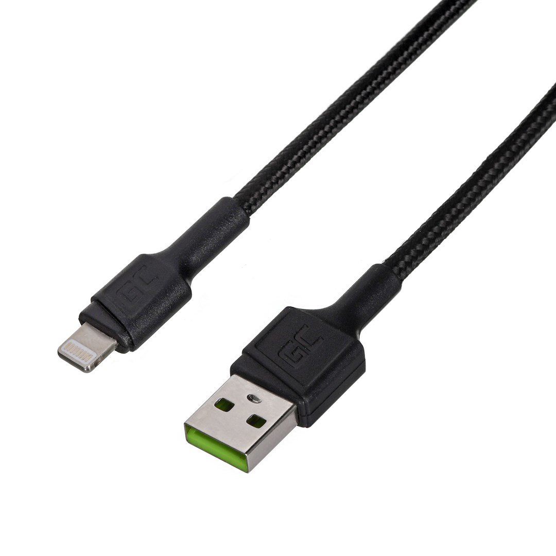 Kabel Green Cell KABGC24 (Lightning, USB A, 0.3 m, crna boja)-1