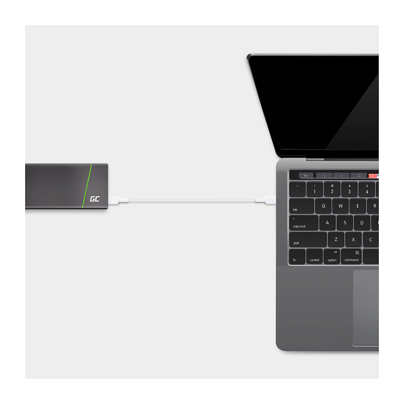 USB kabel GREEN CELL KABGC30W (USB 3.2 Gen 1, 1.2 m, USB C, bijeli)-2