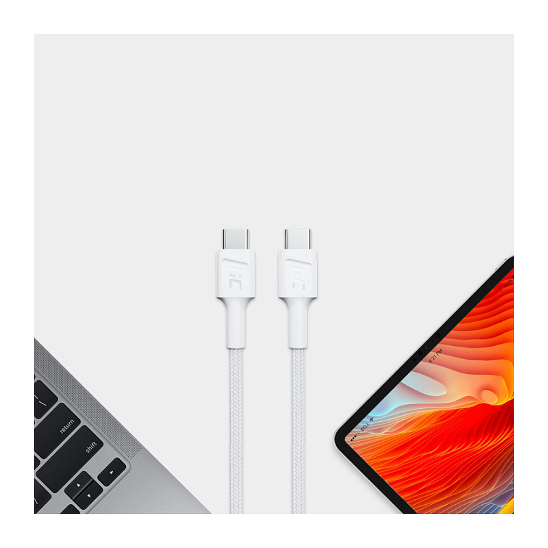 USB kabel GREEN CELL KABGC30W (USB 3.2 Gen 1, 1.2 m, USB C, bijeli)-3