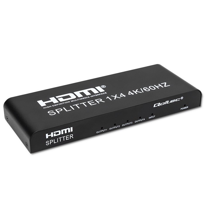 Qoltec 51799 Active HDMI Splitter 4 x HDMI 4K x 2K | 6Gb/s | 60Hz-0