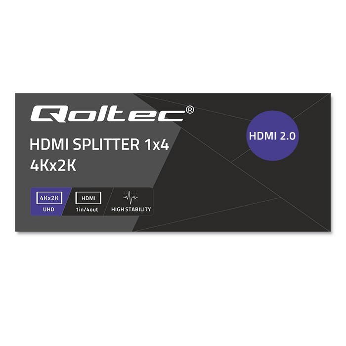 Qoltec 51799 Active HDMI Splitter 4 x HDMI 4K x 2K | 6Gb/s | 60Hz-11