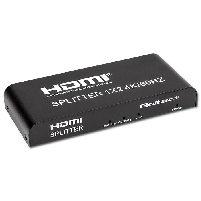 HDMI Splitter QOLTEC 51797 Active 2 x HDMI 4K x 2K | 6Gb/s | 60Hz-0