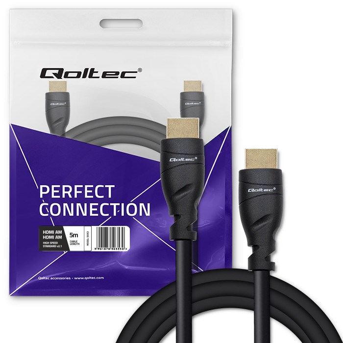 Kabel QOLTEC 50353 HDMI v2.1 Ultra high speed 8K 60Hz 26AWG GOLD 5m-9