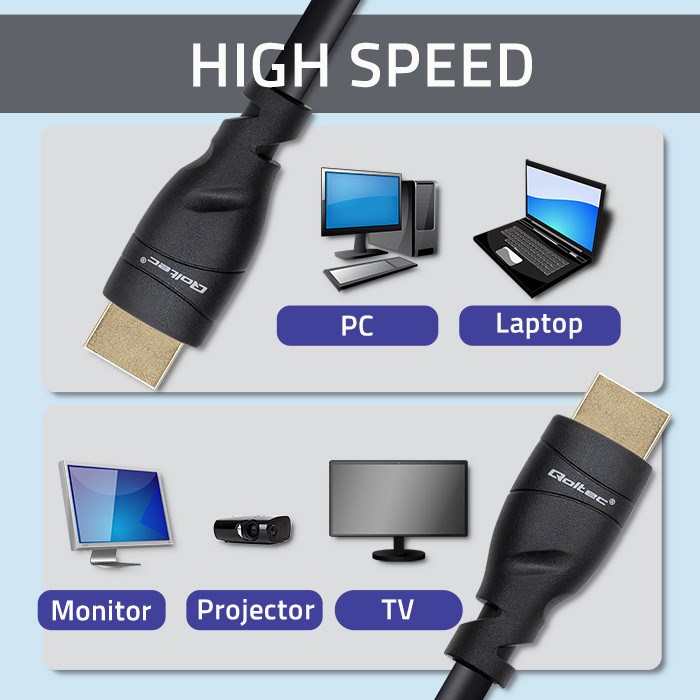 Kabel QOLTEC 50353 HDMI v2.1 Ultra high speed 8K 60Hz 26AWG GOLD 5m-5