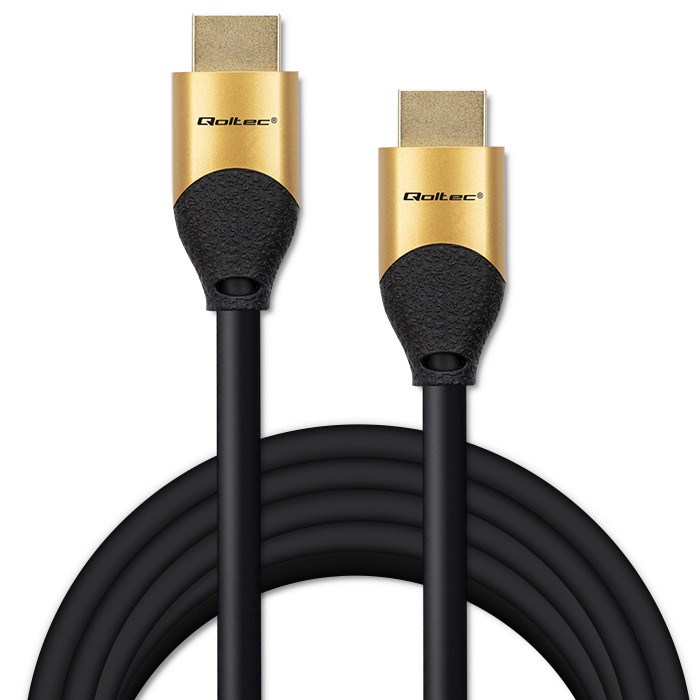 Kabel QOLTEC 50357 HDMI v2.1 Ultra high speed 8K | 60Hz | 26AWG | GOLD | 5m-1