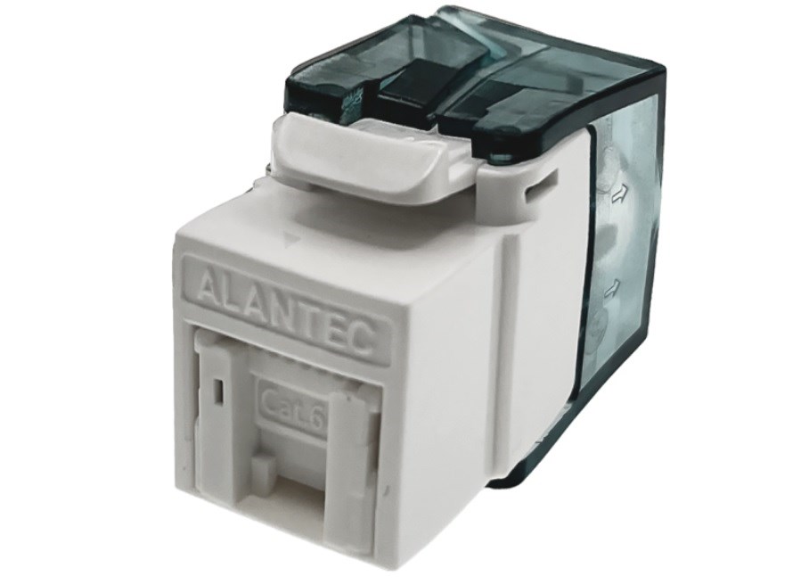 Prekidač ALANTEC MB003-1 (operativna temperatura -10 - 60 °C, temperatura skladištenja -40 - 70 °C, RJ-45, ženski, boja bijela, boja zelena)-0