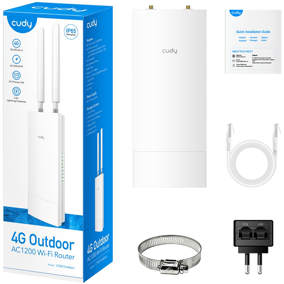 Router CUDY LT500 OUTDOOR_EU (IP65, dual-band, 4G, 867 Mbit/s)-5