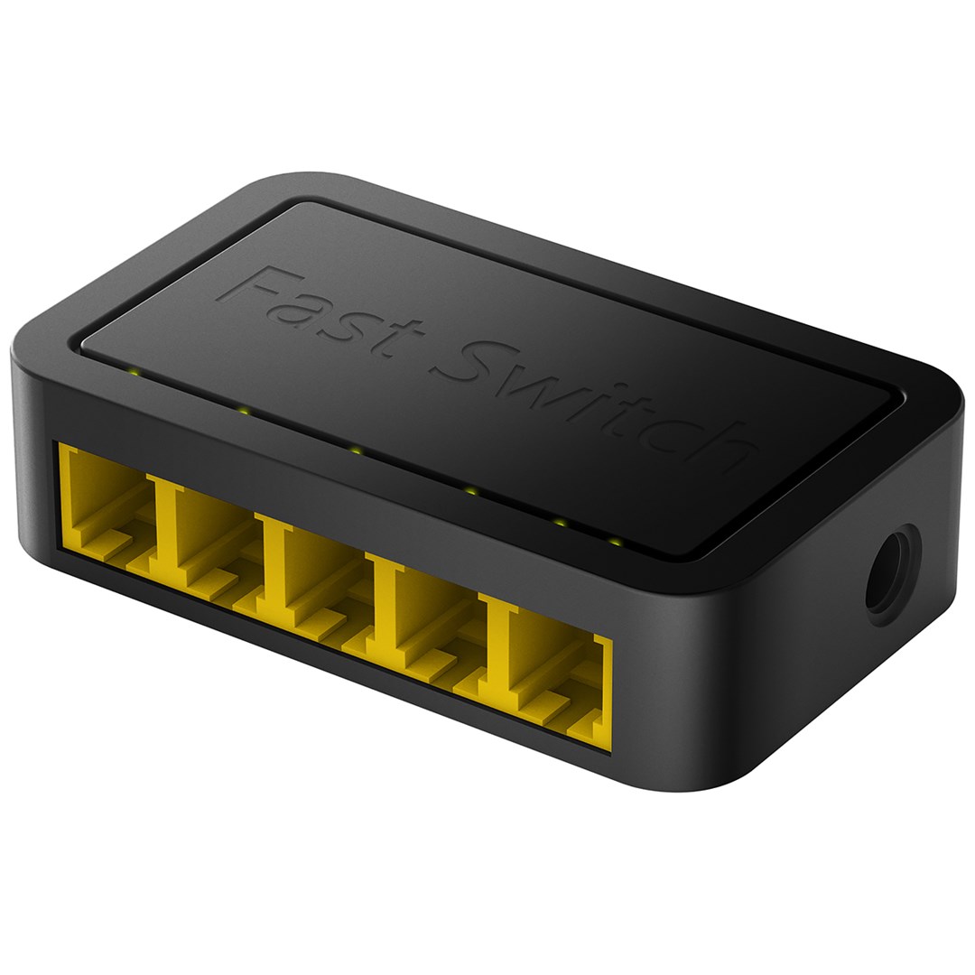 Switch CUDY FS105D network switch Fast Ethernet (5 portova, crna boja)-1