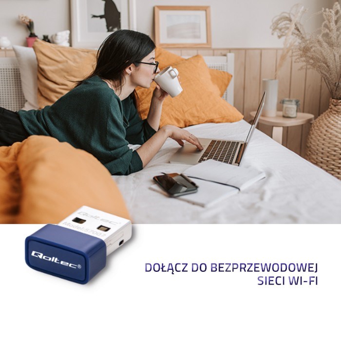 Qoltec 57007 Wireless Mini Bluetooth USB WiFi Adapter-4