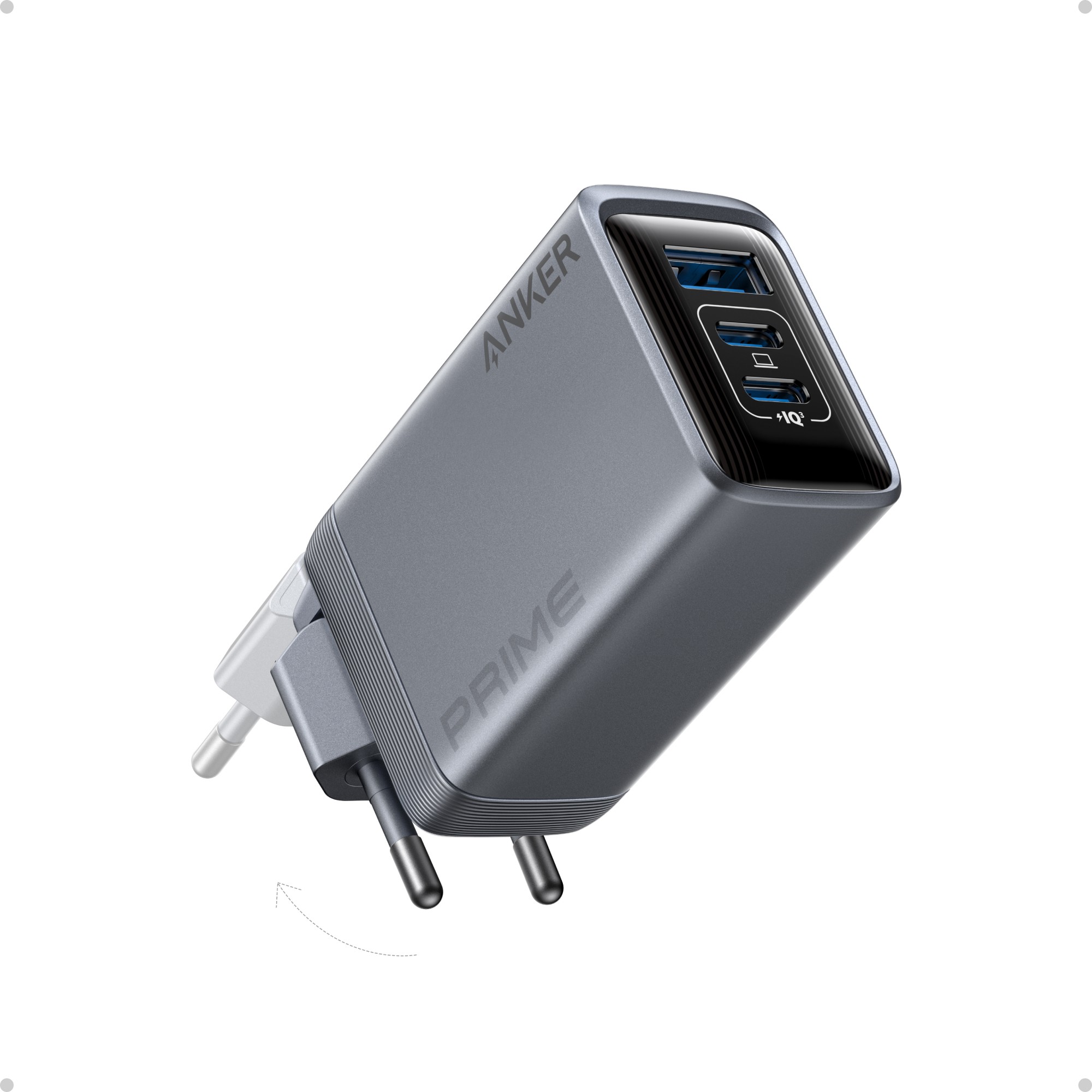 Punjač ANKER Prime GaN 100W 2x USB-C 1x USB-A-0
