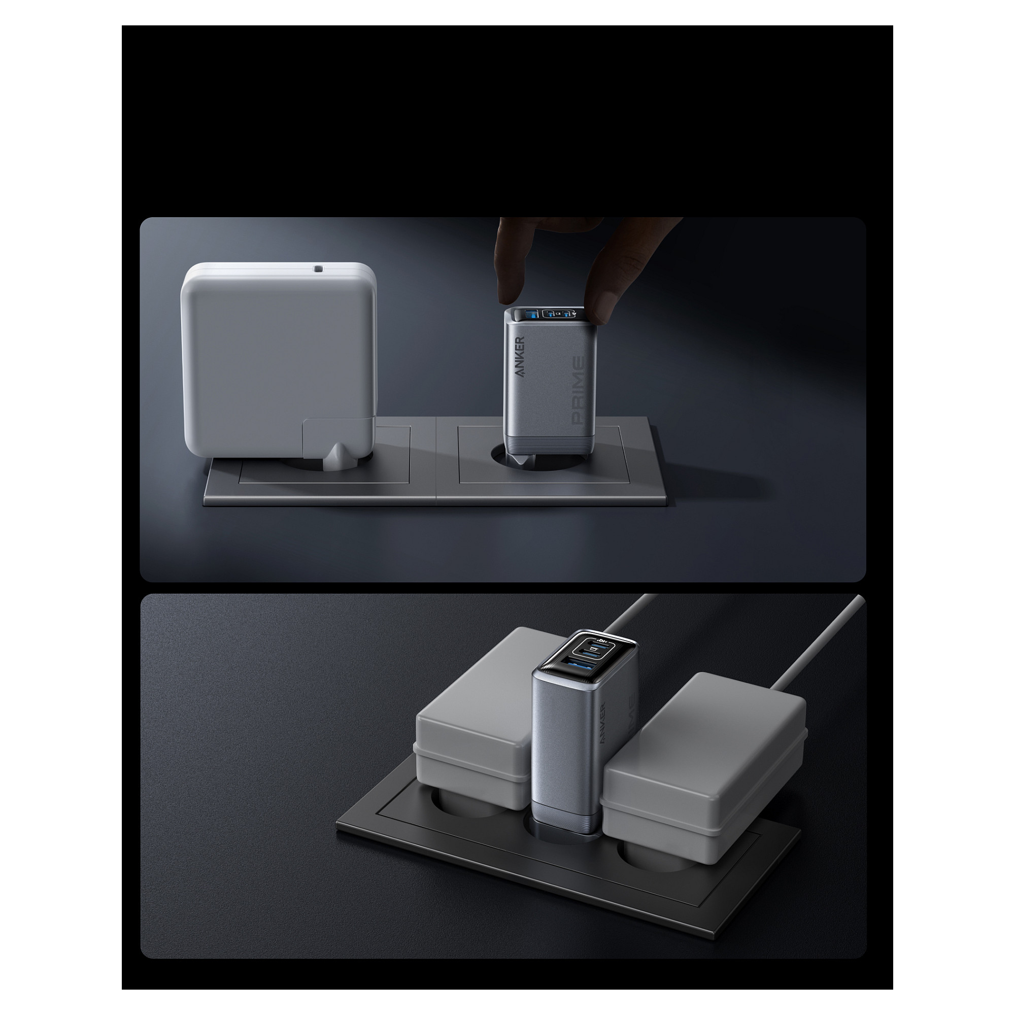 Punjač ANKER Prime GaN 100W 2x USB-C 1x USB-A-4