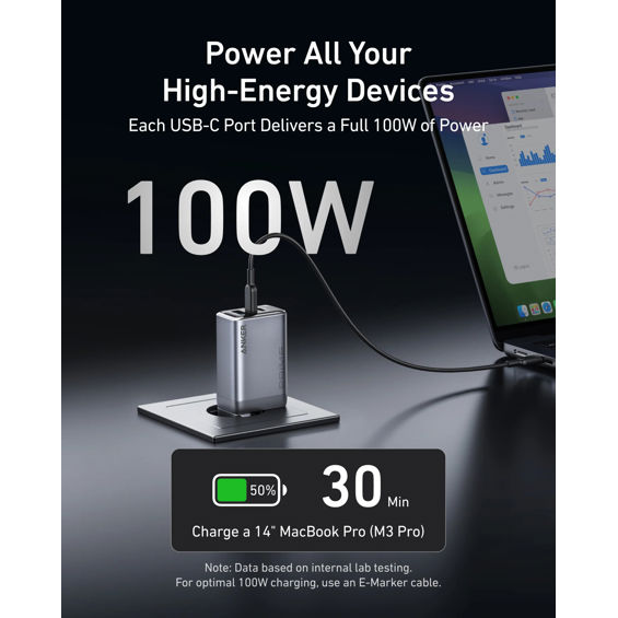 Punjač ANKER Prime GaN 100W 2x USB-C 1x USB-A-13