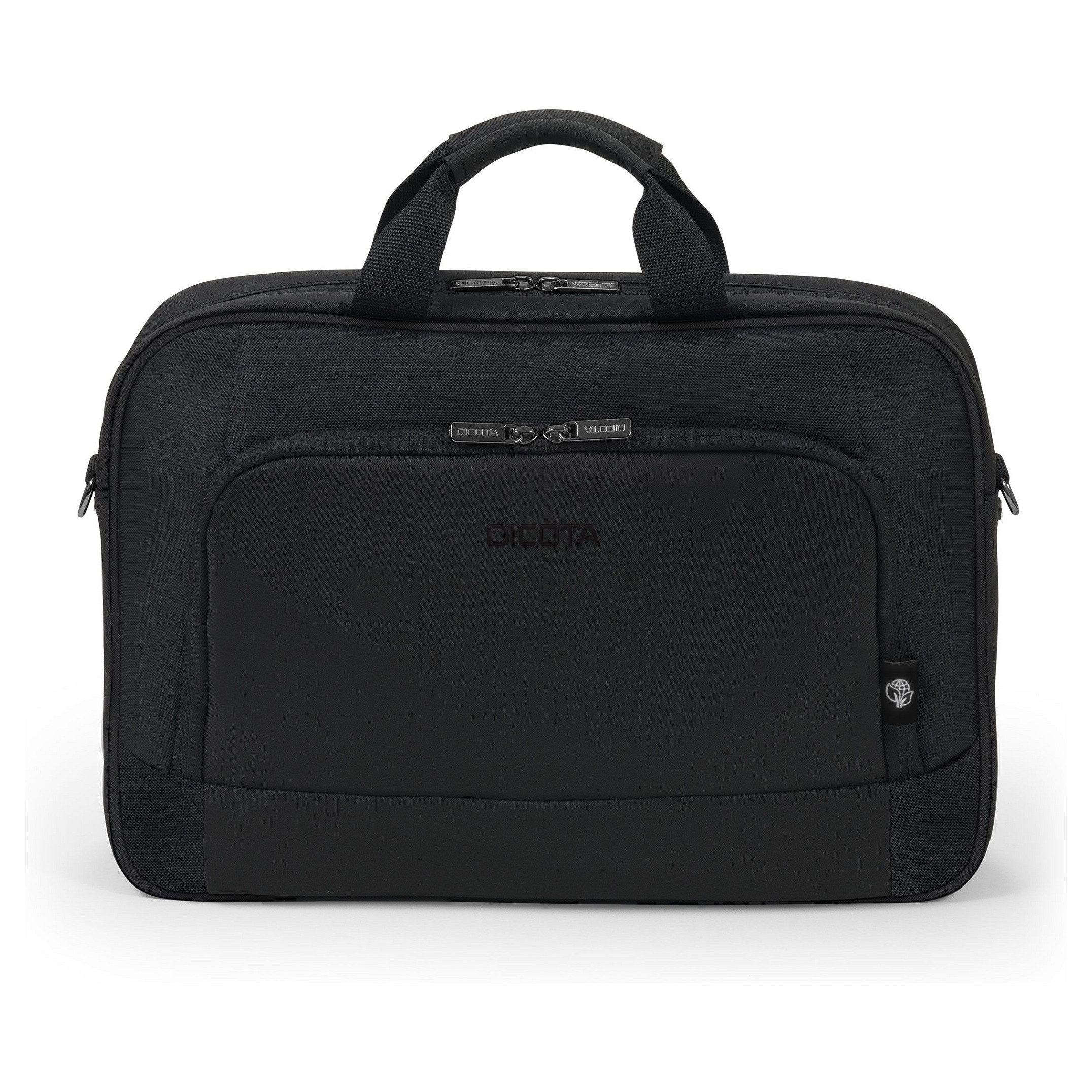 Torba za laptop DICOTA Eco Top Traveller BASE (39.6 cm (15.6"), crna, poliester, s prednjim i stražnjim džepom)-2