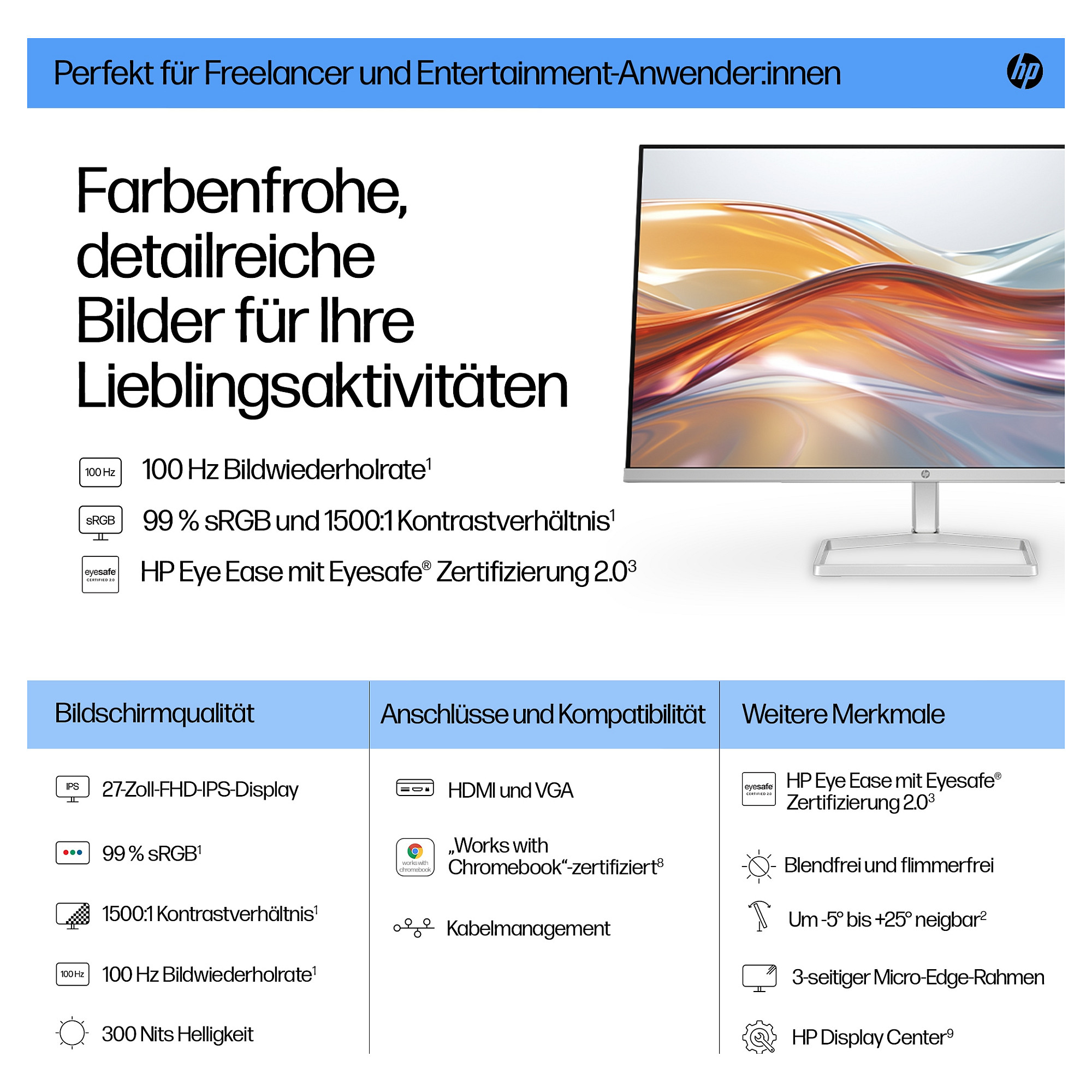 Monitor HP 527sf 94F44E9 (27" IPS, 100Hz)-11