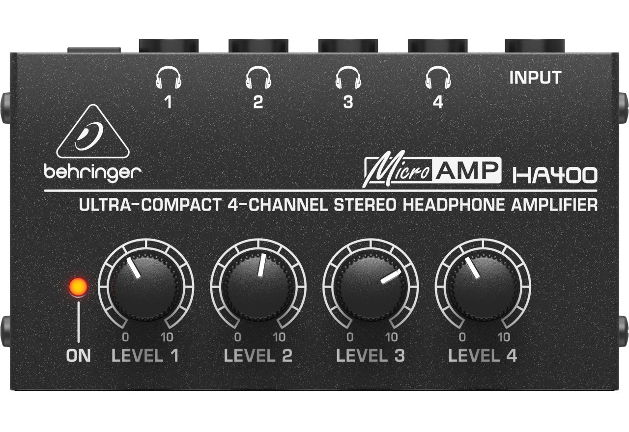Behringer HA400 headphone amplifier Black, Grey-0