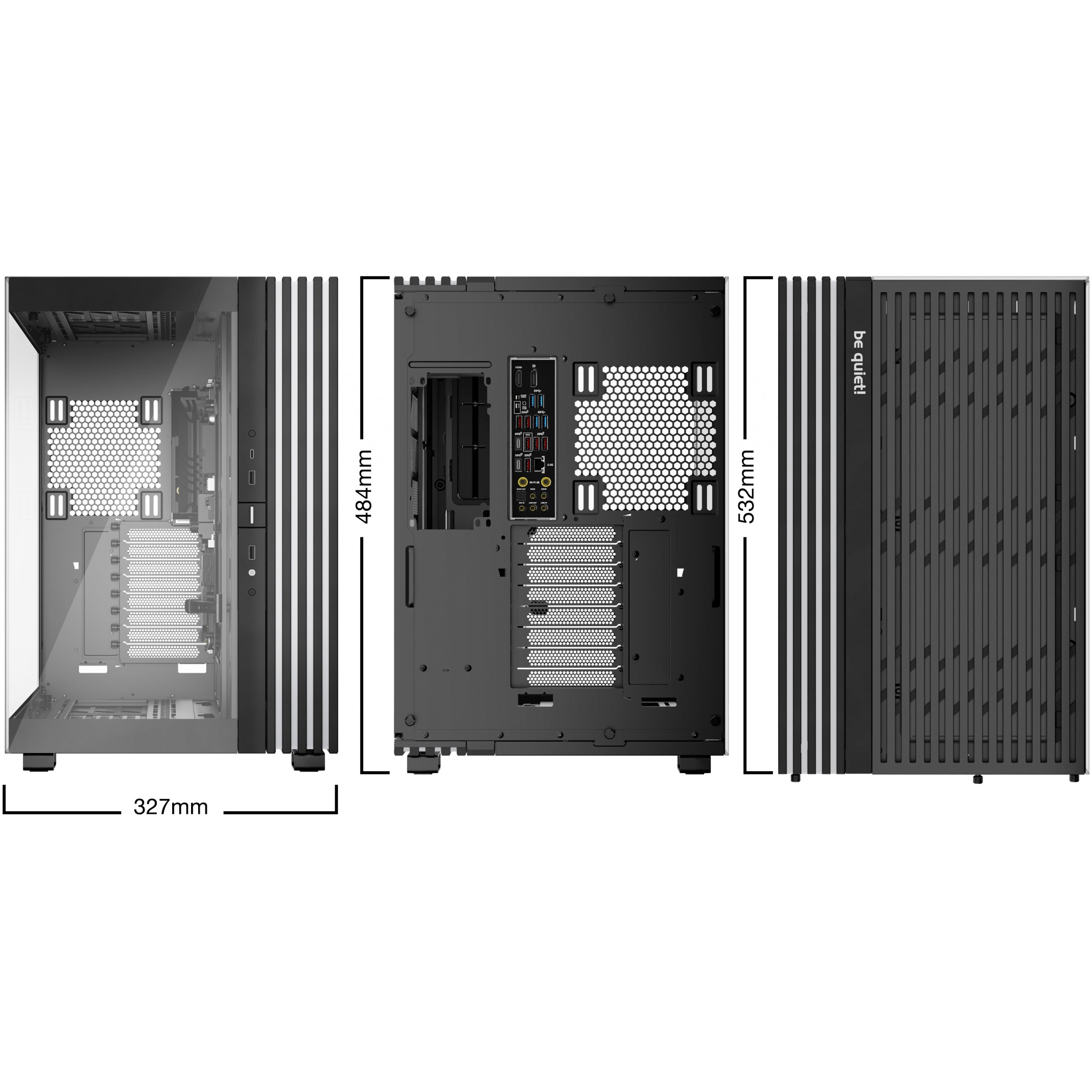 PC kućište BE QUIET! LIGHT BASE 900 DX Black Full Tower (Full Tower, Gaming, 4x 2.5'' bays, 1x 3.5'' bay, Maksimalna duljina PSU 22.5 cm)-1
