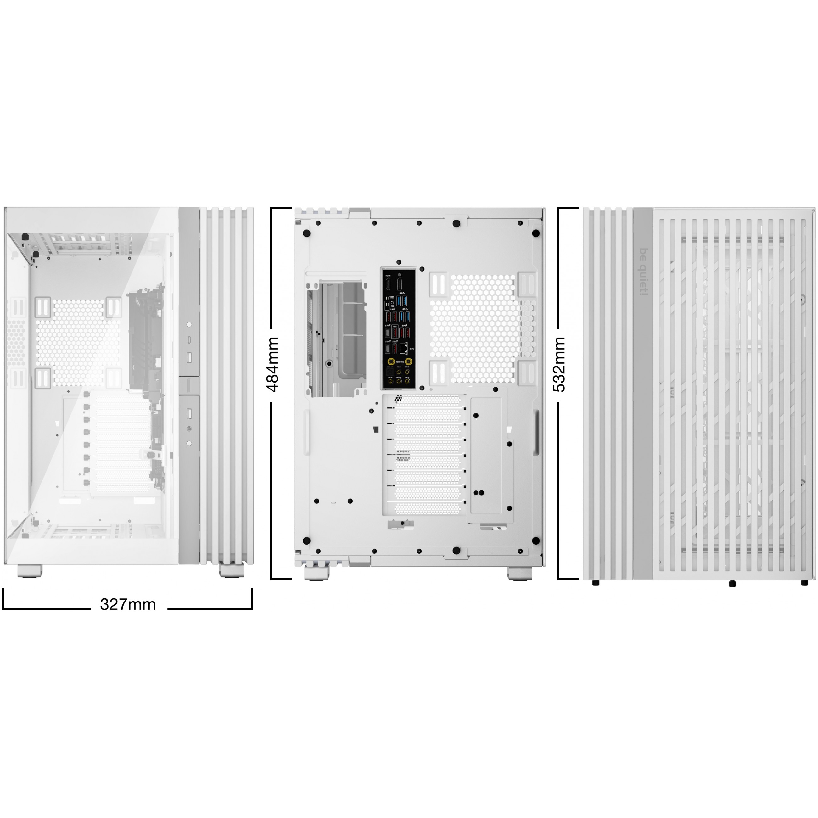 PC kućište BE QUIET! LIGHT BASE 900 DX White Full Tower (Full Tower, ATX, EATX, micro ATX, Mini-ATX, XL-ATX, 1x 3.5" bay, 4x 2.5" bay, bijelo)-1