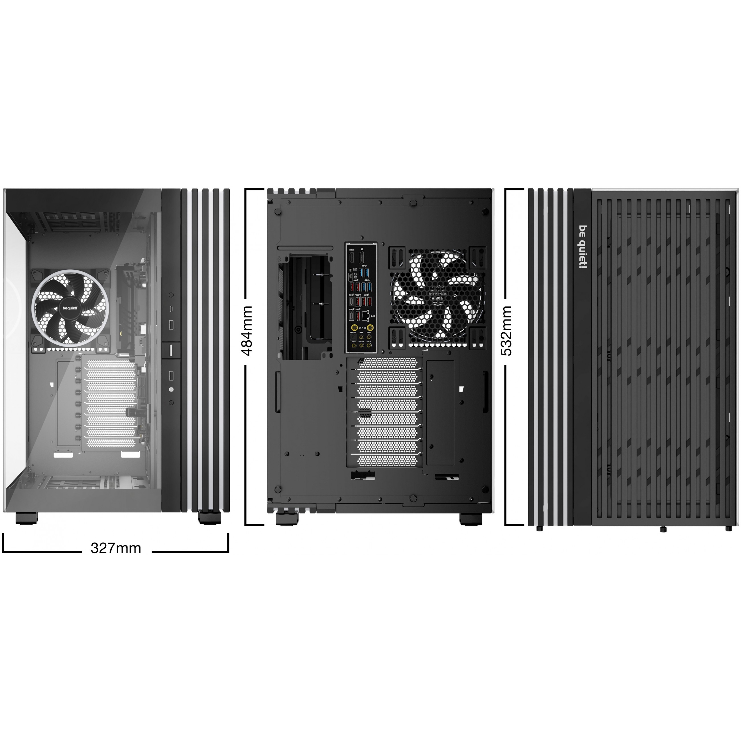 Kućište za računalo BE QUIET! LIGHT BASE 900 FX (Full Tower, podrška za tekuće hlađenje, RGB kontrola, 4x 2.5" pretinci, 1x 3.5" pretinac)-1