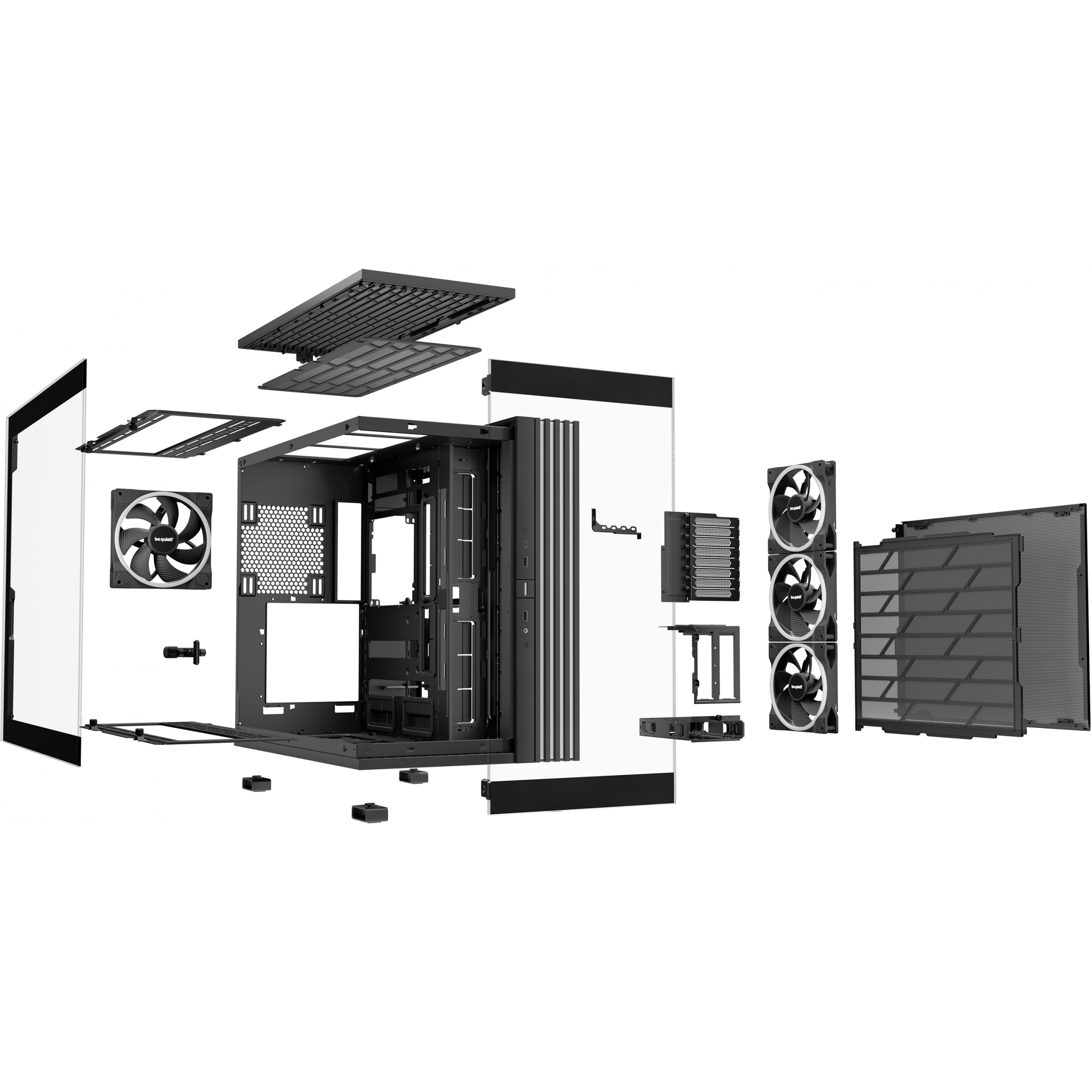 Kućište za računalo BE QUIET! LIGHT BASE 900 FX (Full Tower, podrška za tekuće hlađenje, RGB kontrola, 4x 2.5" pretinci, 1x 3.5" pretinac)-4