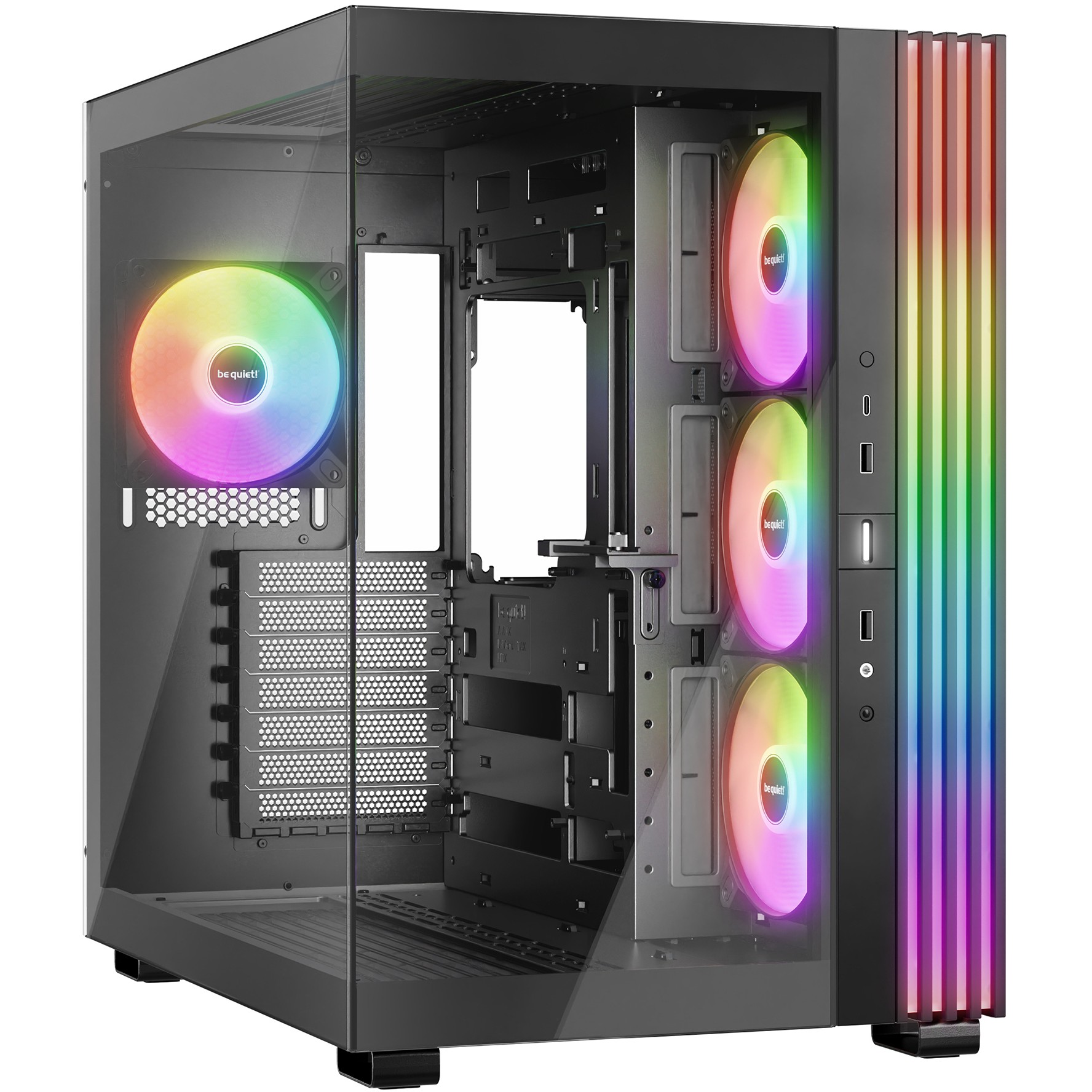 Kućište za računalo BE QUIET! LIGHT BASE 600 LX (Midi Tower, crna, podrška za tekuće hlađenje, USB 3.2 Gen 2, ATX)