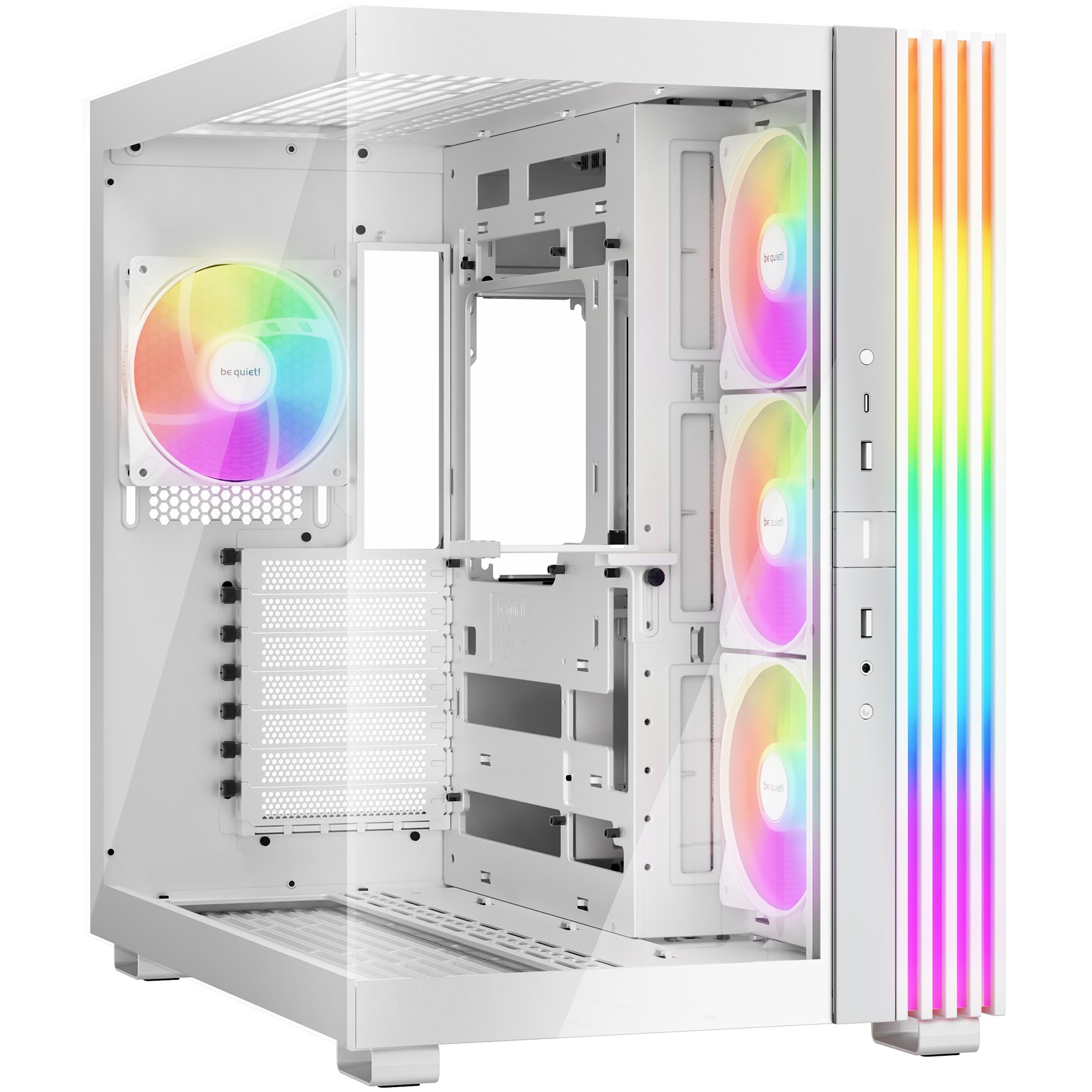 Kućište za računalo BE QUIET! LIGHT BASE 600 LX (Midi Tower, ATX, 3x 120 mm ventilatori, USB 3.2 Gen 2, Bijelo)-0