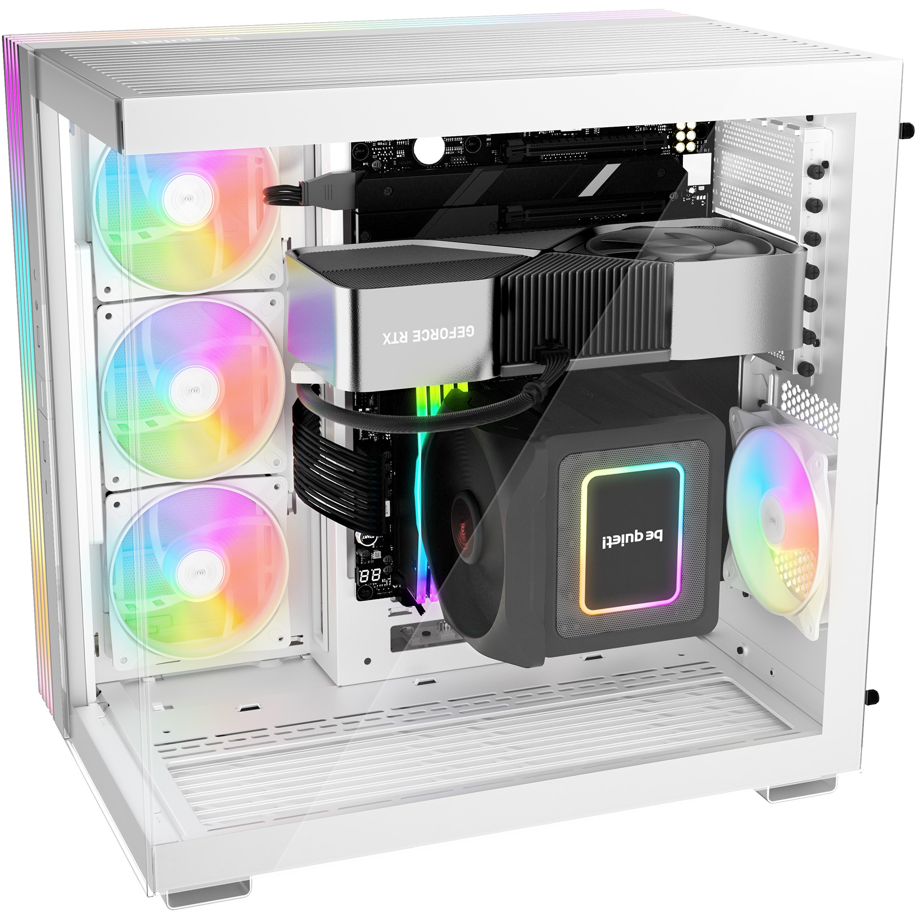 Kućište za računalo BE QUIET! LIGHT BASE 600 LX (Midi Tower, ATX, 3x 120 mm ventilatori, USB 3.2 Gen 2, Bijelo)-3