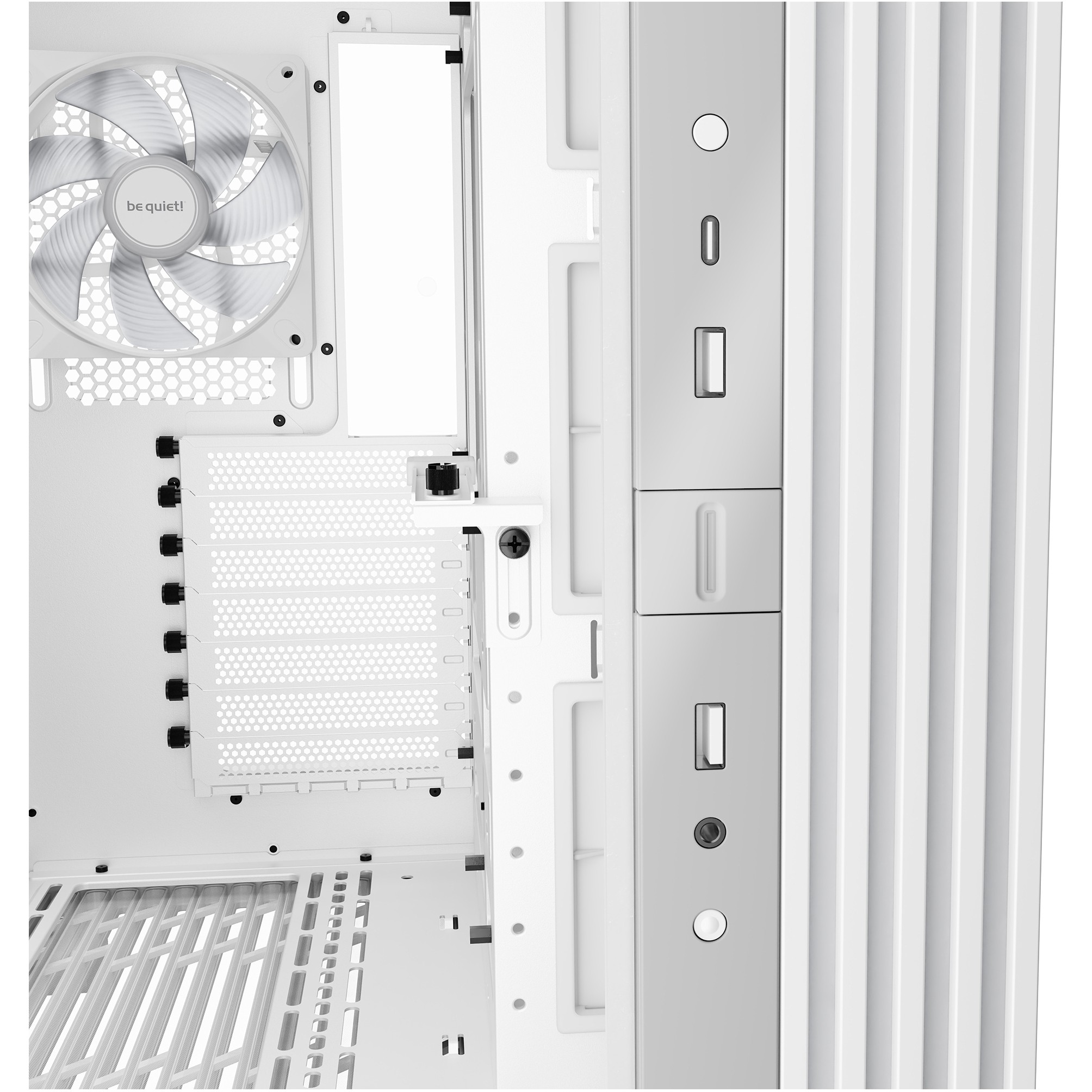 Kućište za računalo BE QUIET! LIGHT BASE 600 LX (Midi Tower, ATX, 3x 120 mm ventilatori, USB 3.2 Gen 2, Bijelo)-4