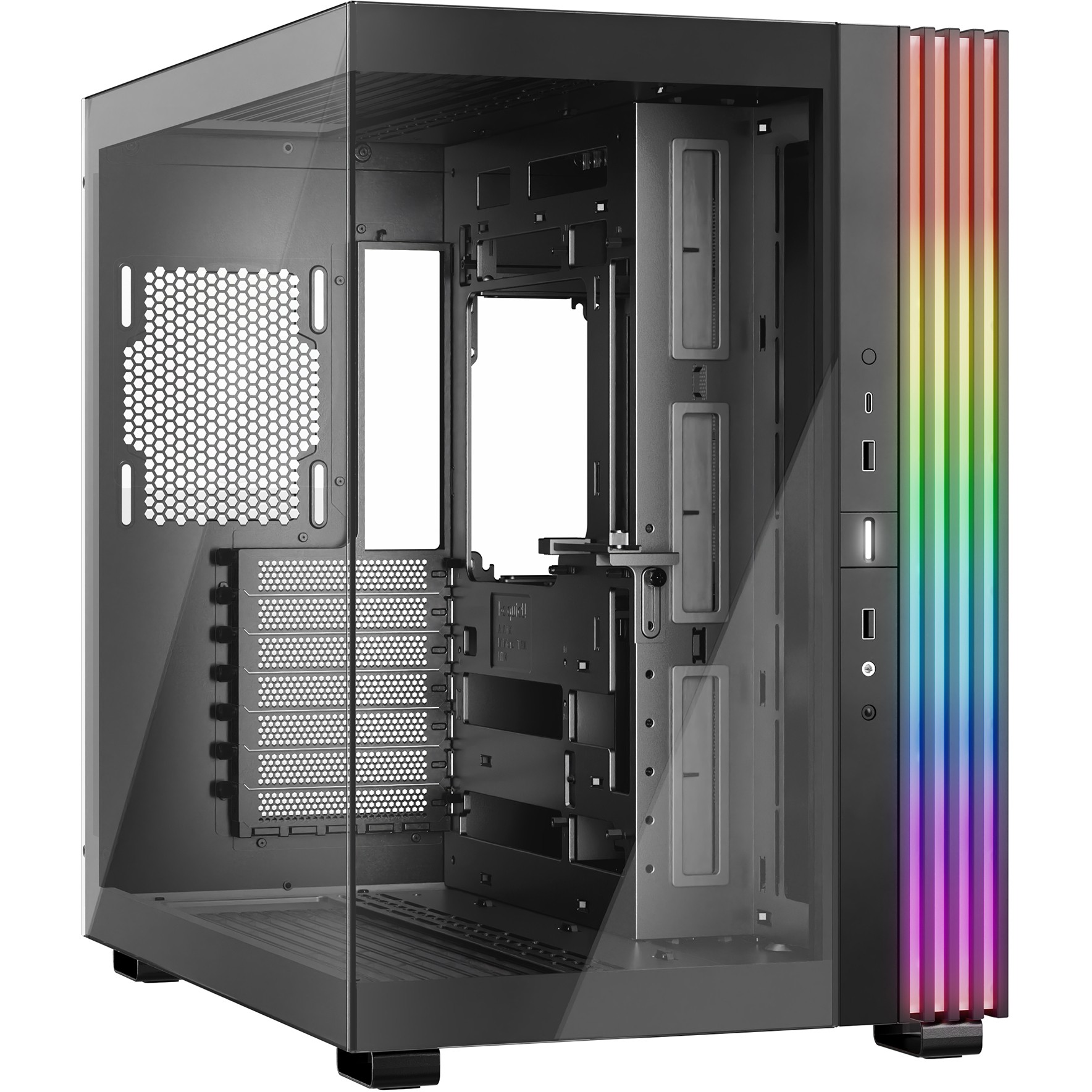 PC kućište BE QUIET! LIGHT BASE 600 DX Black Midi Tower (Midi Tower, 2x 2.5" bays, 1x 3.5" bays, ATX, micro ATX, Mini-ATX, RGB, staklo)-0