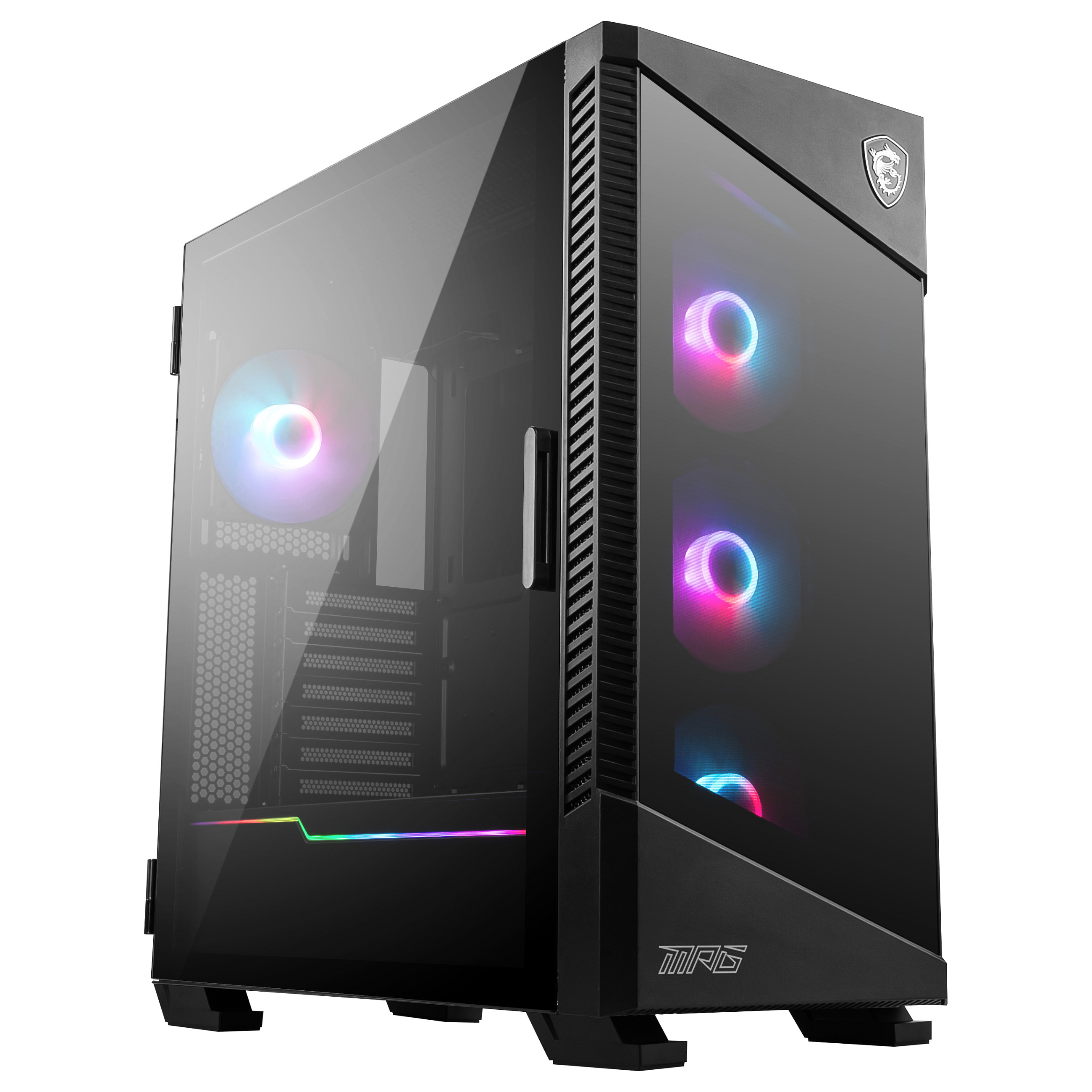 Kućište MSI MPG VELOX 100R Mid Tower Gaming Computer Case Black, 4x 120mm ARGB ventilatori, USB Type-C, Tempered Glass-5
