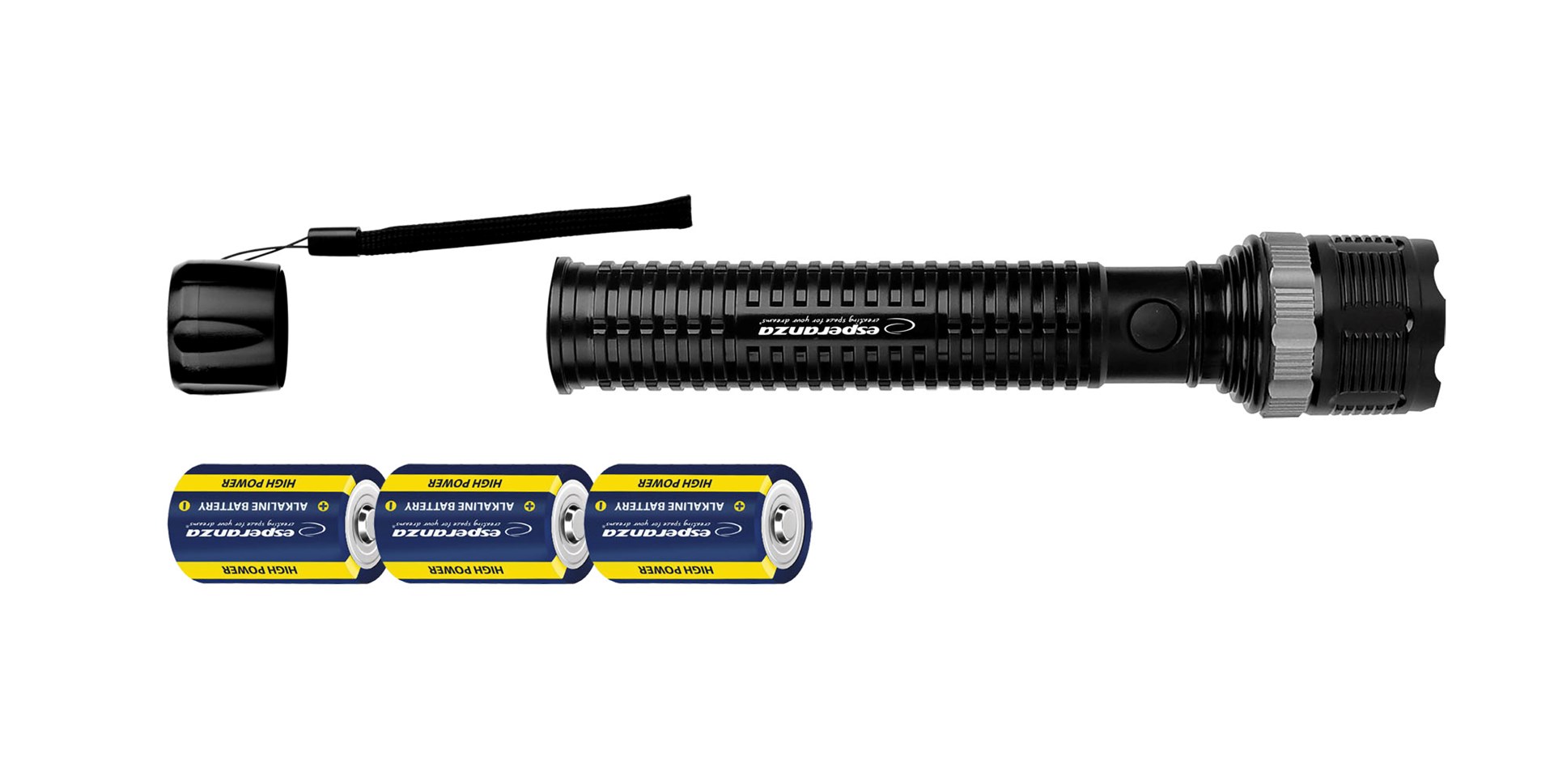 Ručna svjetiljka ESPERANZA EOT074 (LED, 1,2 W, domet svjetlosti do 100 m, otporna na udarce, crna)-0