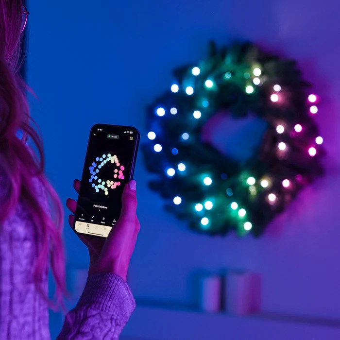 Wienac TWINKLY Wstępnie oświetlony 50 RGB LED 24" zeleni kabel-2