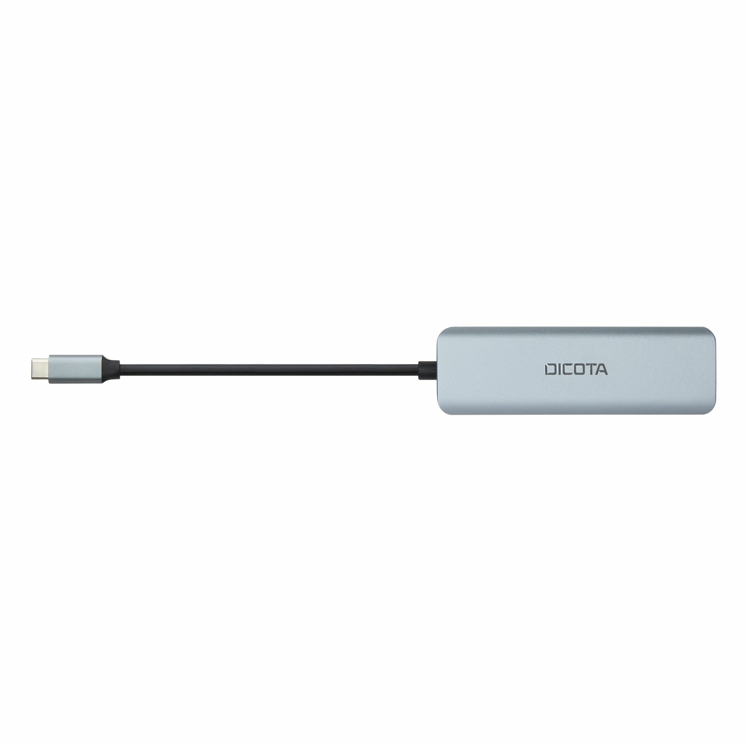 HUB DICOTA D32061 (boja srebrna, materijal aluminij, brzina prijenosa podataka 10000 Mbit/s, broj portova 4, USB Type-C, USB 3.2 Gen 2 Type-C 2, USB 3.2 Gen 1 Type-A 2)-3
