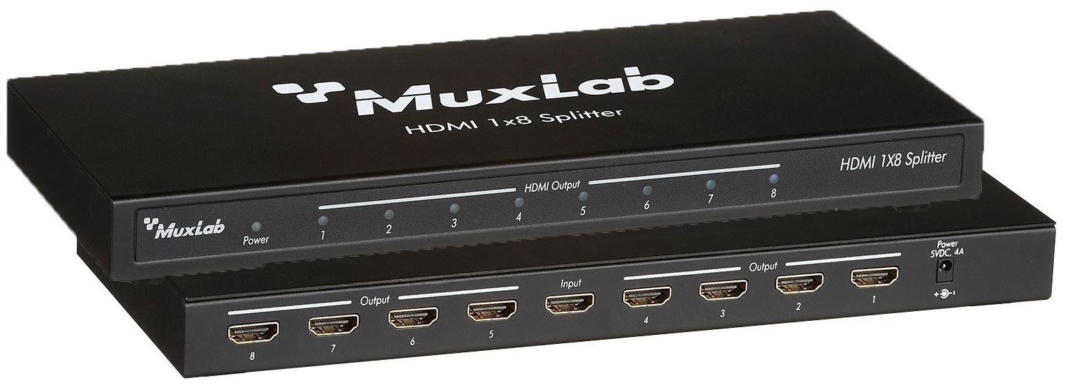 Soundbar MUXLAB Splitter HDMI 1x8 (4K Ultra HD, 60 Hz, 4096 x 2160, 8x HDMI, metal)-0