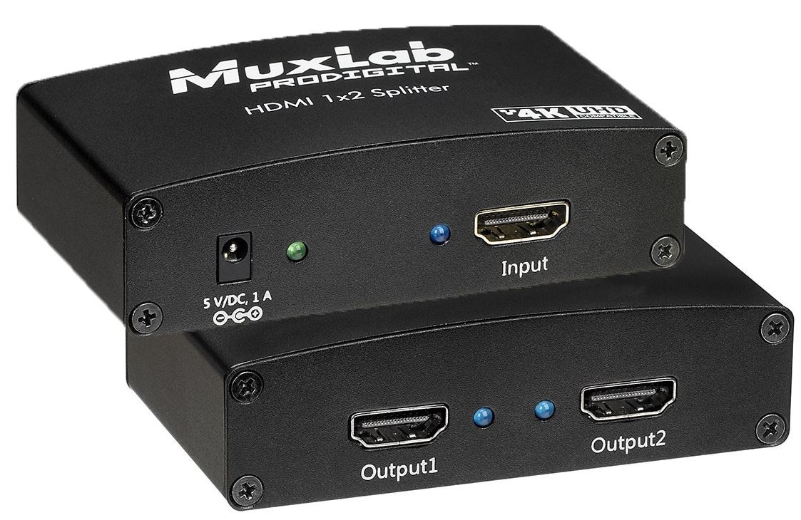 Splitter MUXLAB HDMI 1x2 (hdmi 1.4, 4k ultra hd, 60 hz, metal)-0
