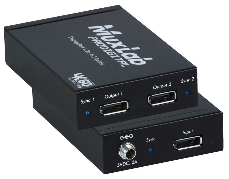 Splitter MUXLAB Displayport 1.2a 1X2 (4K Ultra HD, 4096 x 2160 pixels, 21.6 Gbit/s, 60 Hz)-0