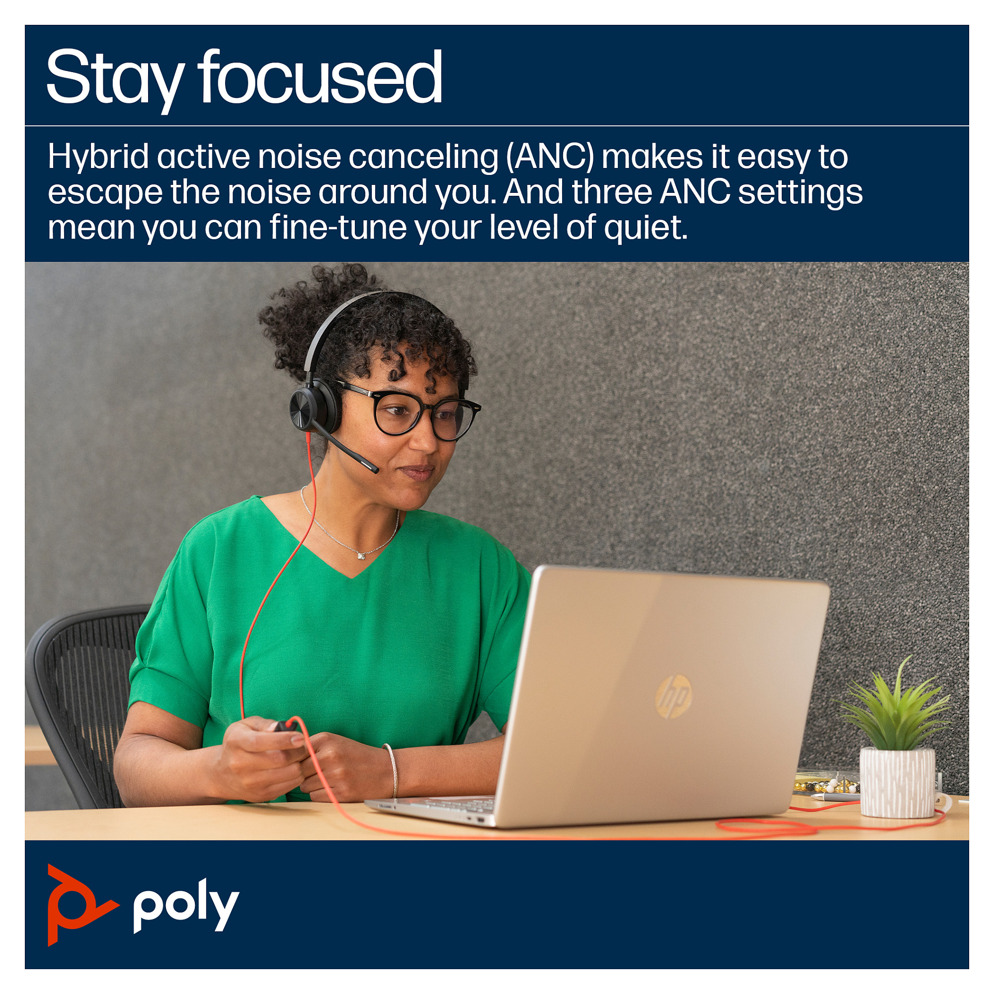 POLY Blackwire 8225 Stereo Microsoft Teams Certified USB-C Headset +USB-C/A Adapter-9