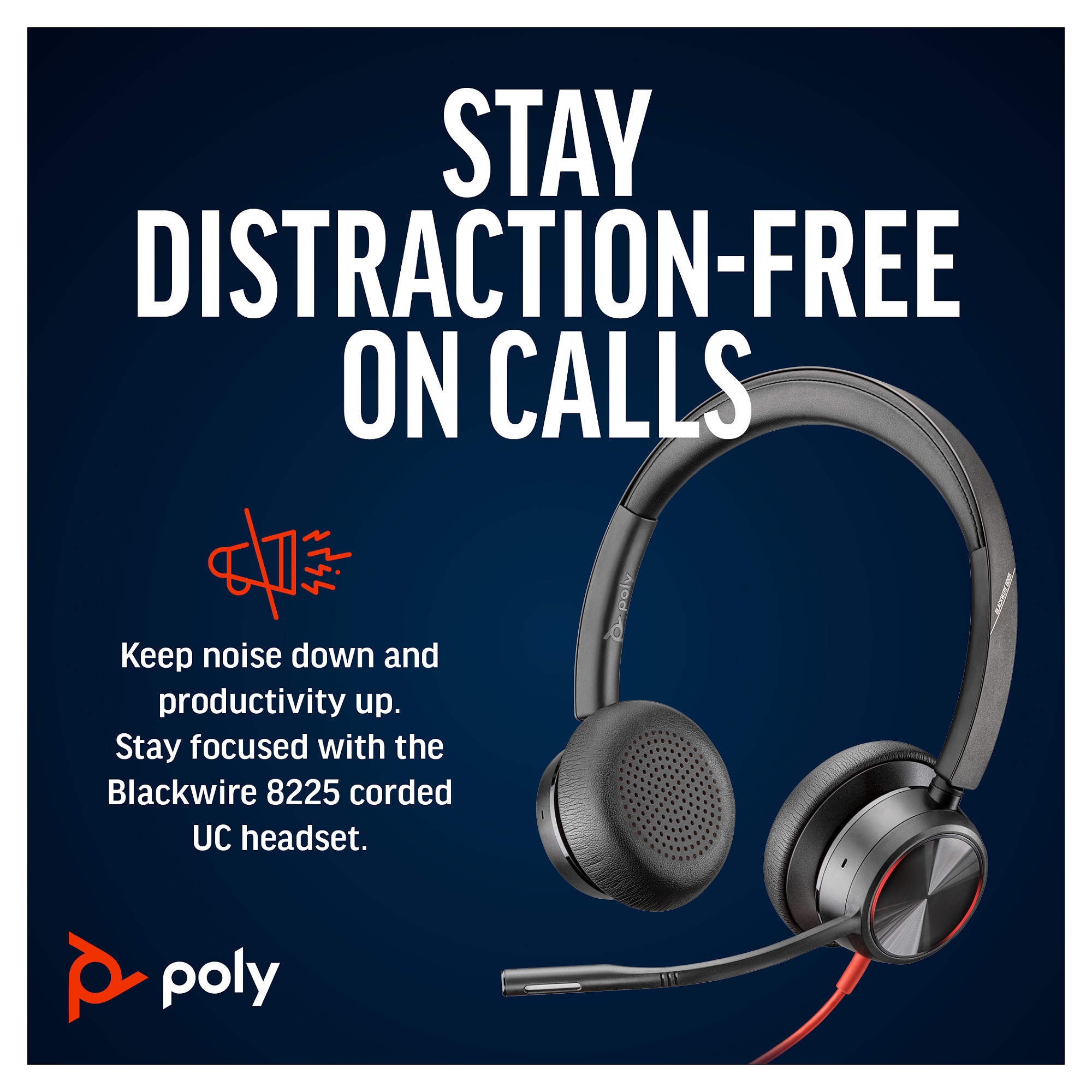 POLY Blackwire 8225 Stereo Microsoft Teams Certified USB-C Headset +USB-C/A Adapter-15