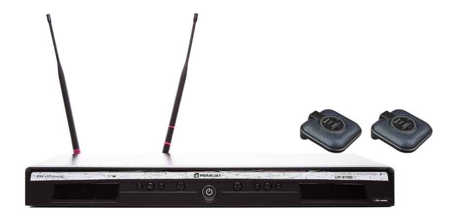 Receiver RELACART UR-270D UB-222 (rx sensitivity 5dBµV, operating range 80 m, weight 2 kg, signal-to-noise ratio 100 dB, dimensions 410 x 43 x 206 mm, frequency band 522 - 586 MHz, audio output xlr balanced, 6.3 jack unbalanced, power management dc 12-18v 1a, channels quantity 2 channels)-2