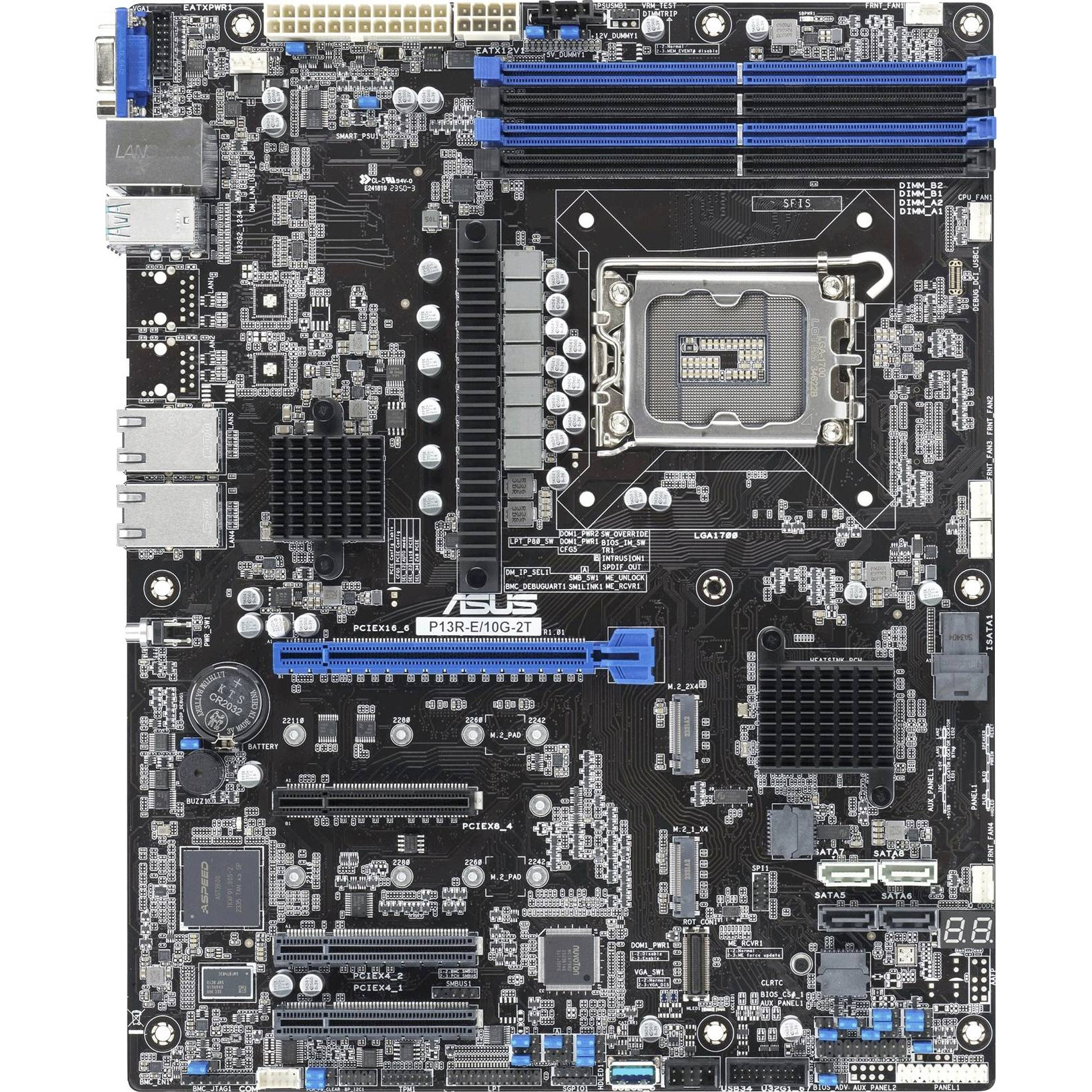 Ploča glavna ASUS P13R-E/10G-2T (LGA1700, Intel Xeon E-24XX, 4xDIMM, 8x SATA, 2xM.2, 2x10GbE, ATX)-0