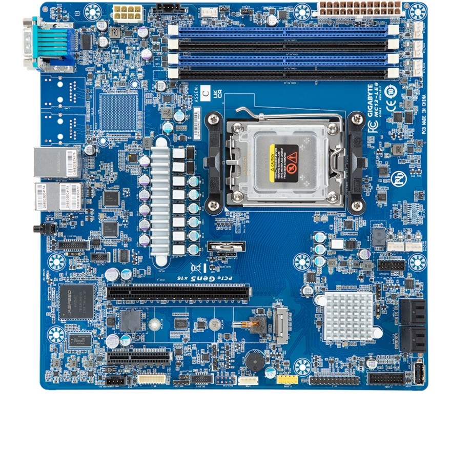 Ploča glavna GIGABYTE MC13-LE0 AM5 AMD Epyc 4004/Ryzen 7000 B650E (4xDIMM, 4x SATA, 1xM.2, 2x1Gbe, IPMI, mATX)-1