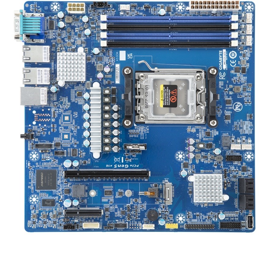 Ploča glavna GIGABYTE MC13-LE1 (1x am5, amd epyc 4004/ryzen 7000, b650e, 4x dimm, 4x sata, 1x m.2, 2x 10gbe, ipmi, matx)-1