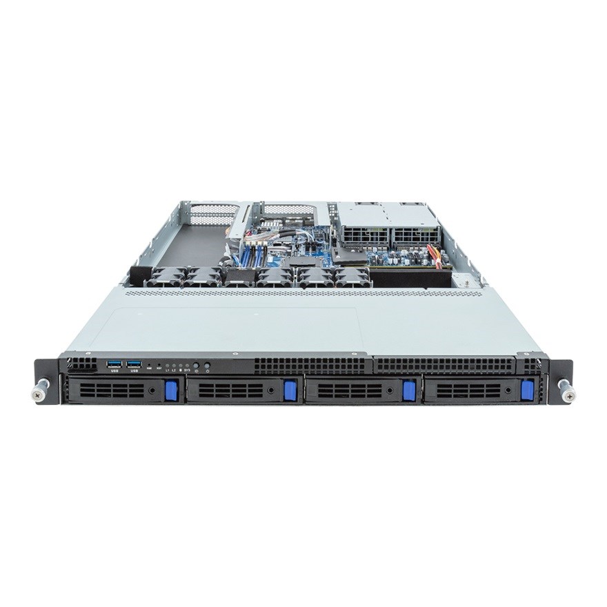 Server GIGABYTE R133-C13-AAB1 (rack 1U, amd epyc 4004/ryzen 7000, 4x 3,5" sata hs, 1x m.2, 2x 1gbe, ipmi, 800w)-1