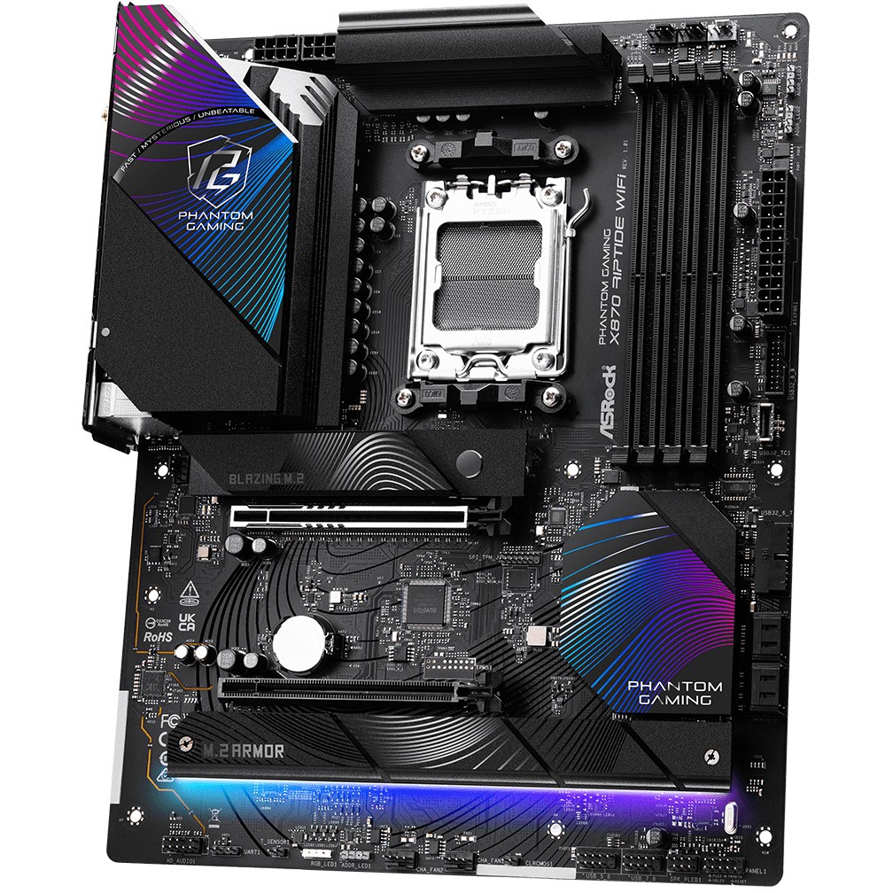 Matična ploča ASROCK Phantom Gaming X870 RIPTIDE WiFi (Socket AM5, AMD X870, DDR5 SDRAM, USB4, Wi-Fi 6/7, 2.5 Gigabit Ethernet)-4